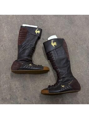 Vintage Le Coq Sportif Genuine Leather Boxing Boots Brown 39